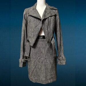 Bebe business casual B&W 2pc jacket and skirt, size 10